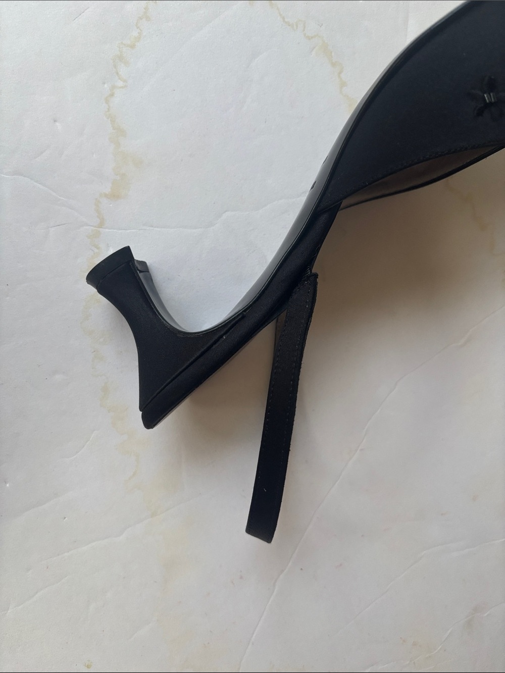 Vintage 90s Ann Taylor Italy Slingback Kitten Heel Black Beaded Y2K Formal 9 Hot - Picture 13 of 17